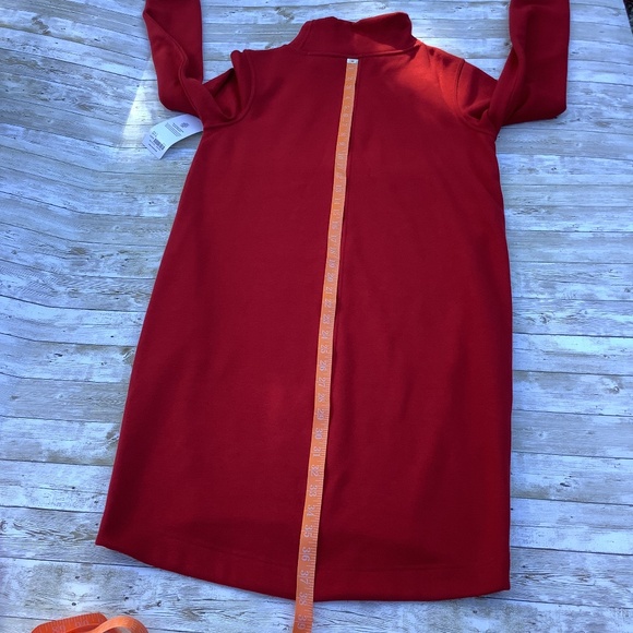 NWT Athleta Cozy Karma Asym Tunic Sweatshirt Dress size S Small Tall Red - Picture 6 of 15